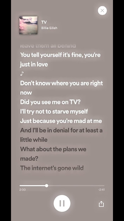 TV -Billie Eilish (lyrics)