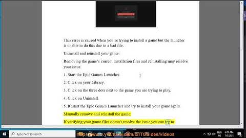 Fix Epic Games Launcher LS-0004: Game not installed correctly Error