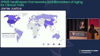 Jamie Justice of XPRIZE Healthspan @ 2025 Biomarkers of Aging Conference
