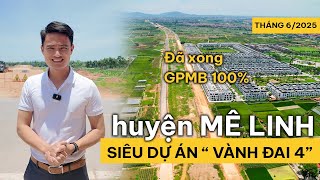[FLYCAM] tiến độ Đường Vành đai 4 huyện MÊ LINH mới nhất