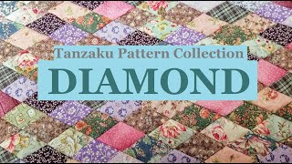 No paper pattern! How to connect diamonds freely with a sewing machine