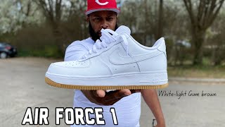 air force 1 Low white 'Gum Bottom'! review plus on foot!