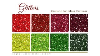 Realistic Sparkling Glitter Textures