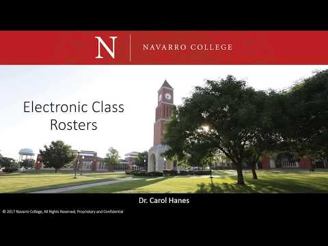 Electronic Rosters at Navarro College