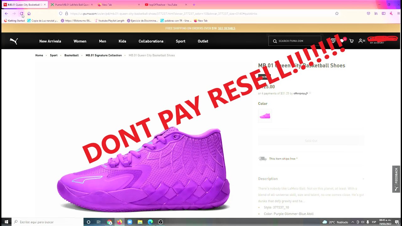 PUMA SITE CRASHED DOWN MB.01 PURPLE/TEAL | SNEAKERS THERE | DONT PAY RESELL !!! - YouTube