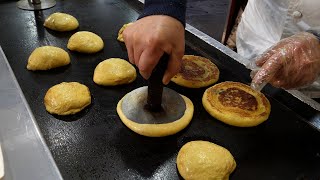 기름없는 호박 호떡 / pan fried sweet pumpkin pancake - hotteok / korean street food