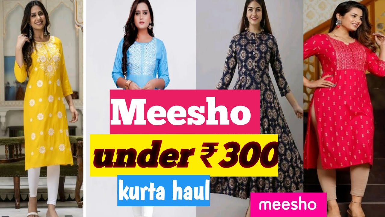 meesho MEESHO KURTA/KURTI HAUL UNDER ₹300💙 Partywear meesho haul💙 Try