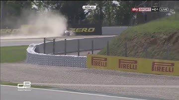 GP2 2016. Race 1 Barcelona. Luca Ghiotto Crash