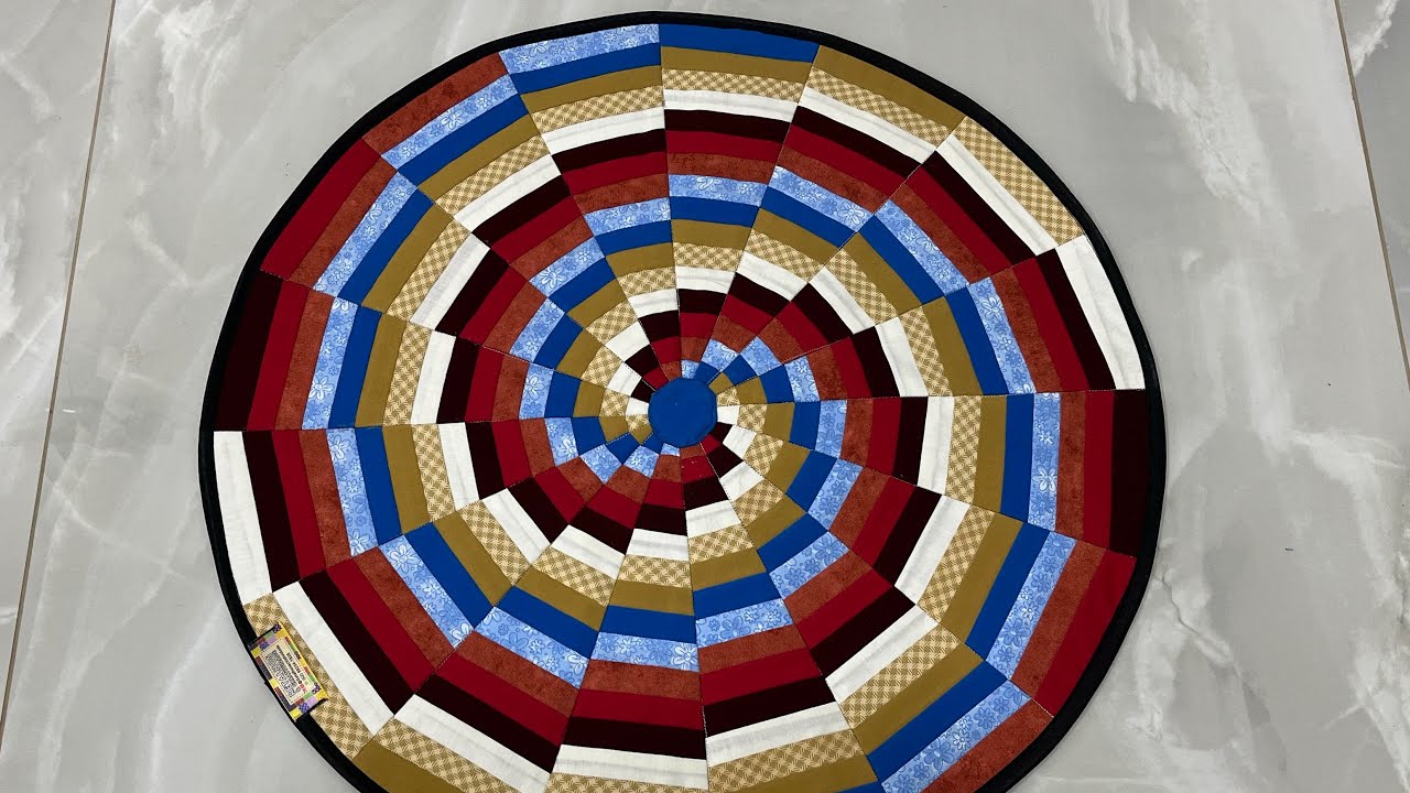 Tutorial tapete redondo utilizando apenas faixas, venha aprender com o passo a passo