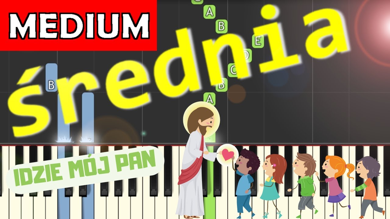 Idzie Moj Pan Piano Tutorial Srednia Wersja Youtube