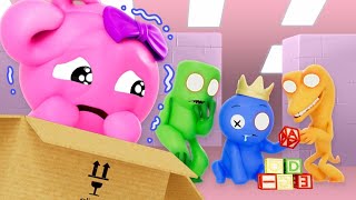 Rainbow Friends 2 | PINK is SCARED of Rainbow Friends?!  What REALLY Happen? | Cartoon Animation