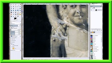 How To Fix An Old Or Damaged Photo Using Gimp Part 4 Using The Heal Tool & Opacity Setting