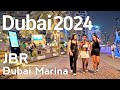 Dubai 4k amazing jbr dubai marina night walking tour 