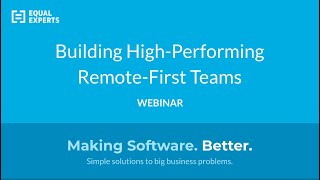 Building High-Performing Remote-First Teams