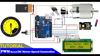 How To Make a PWM DC Motor Speed Controller | RPM Counter using Arduino