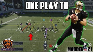BEST ONE PLAY TD MADDEN 21 WITH ONE ADJUSTMENT - MADDEN 21 GLITCH PLAY