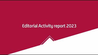 Editorial Activity Report 2023 Of The Ansm