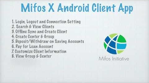 Mifos X Andriod Client App Demo