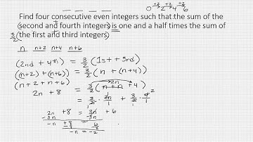 Problem Solving with odd and even consecutive integers