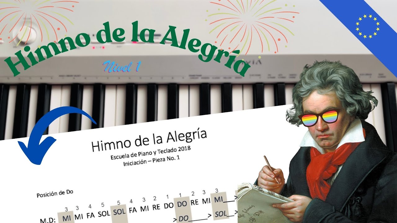 Himno de la alegría piano tutorial + Partitura - Julian Bustacara