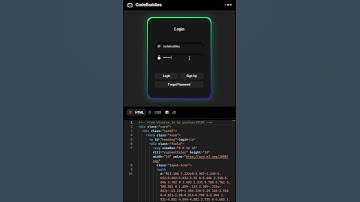 💡 Neon Login Form Hover Effect | HTML & CSS (Short) #cssanimation #coding #webdesign