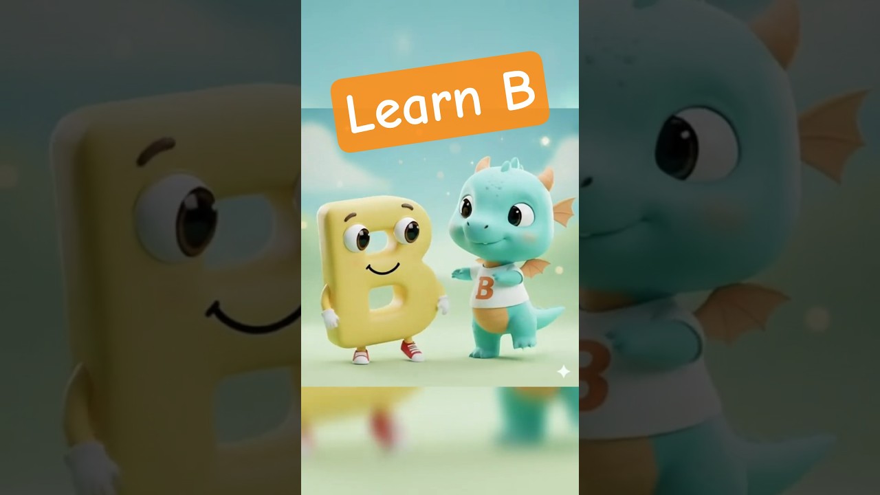 Learn Letter B for Kids 🐉 Phonics & Alphabet Fun! : Letter B Song & Words | Banana, Bear, Ball 🍎✨