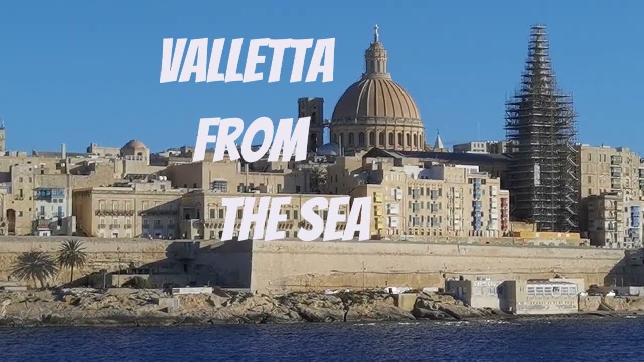 Malta - 4K - View on Valletta from Sliema - 2022