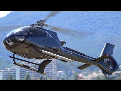 Airbus Helicopters H130 (EC130 B4) / Landing And Taking Off At Cannes Airport LFMD