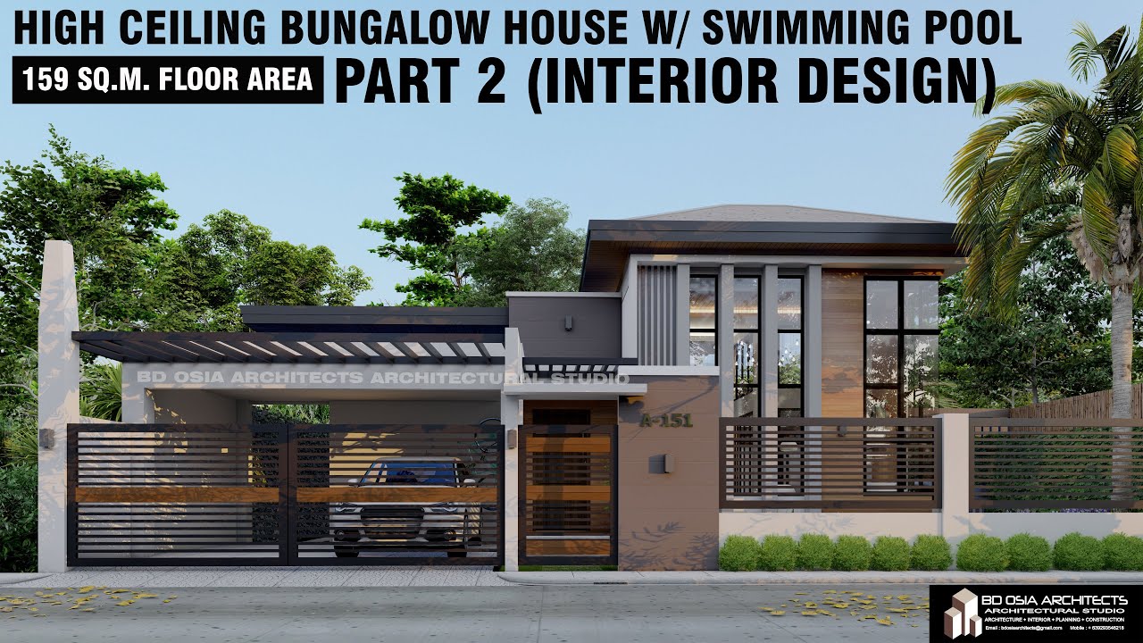 HOUSE DESIGN | MODERN HOUSE | High Ceiling Bungalow House (Part 2)