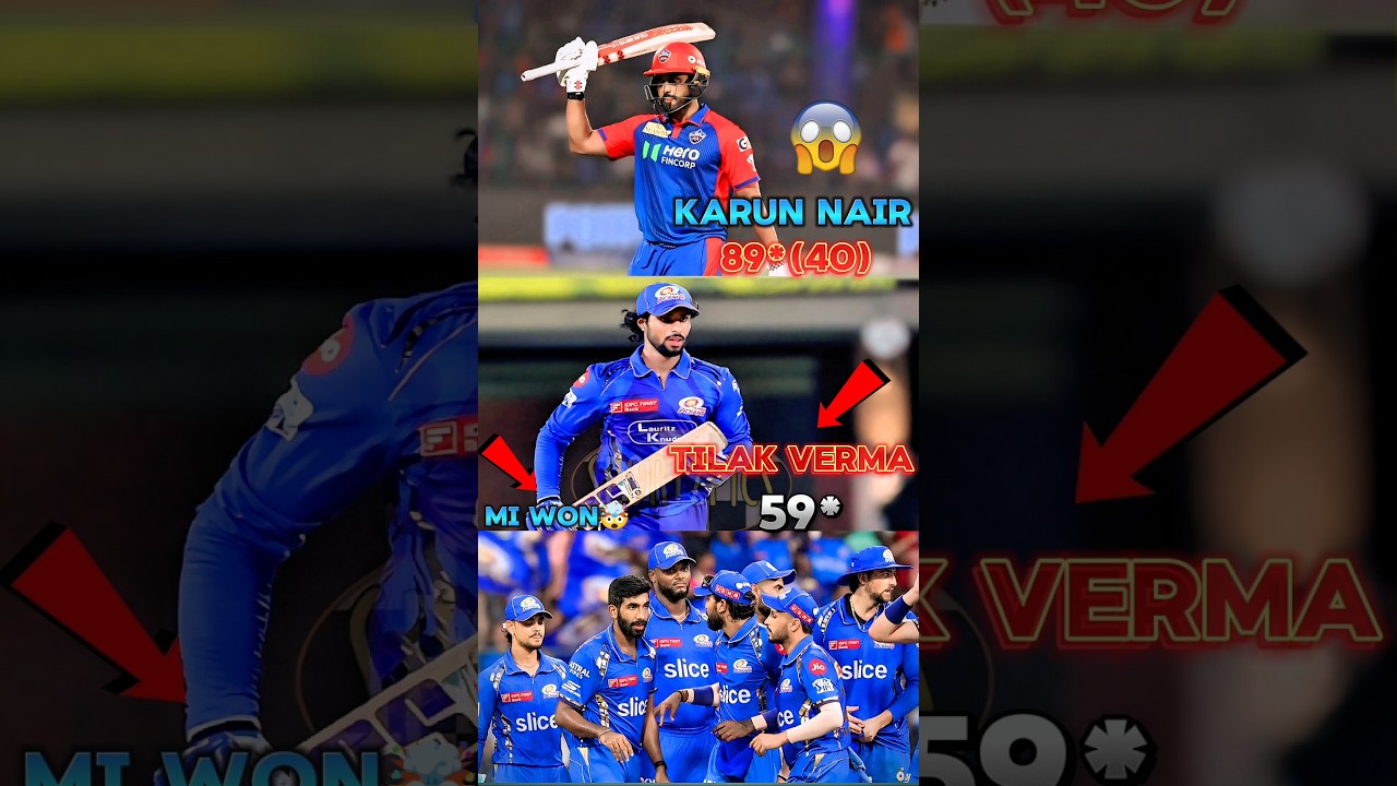 Mi vs Dc ipl 2025 highlights || mi vs dc full highlights || k Nair 89 highlights || 