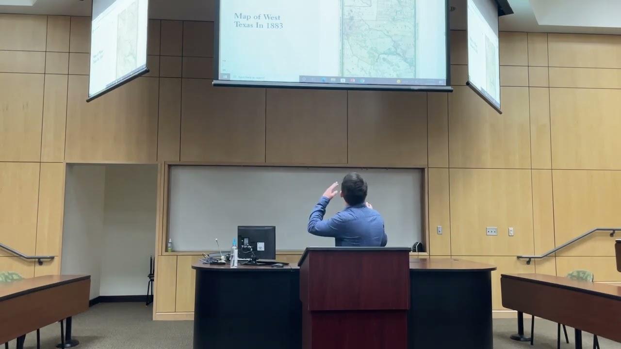 Jadon Montgomery at the West Texas Symposium of History at Midland College