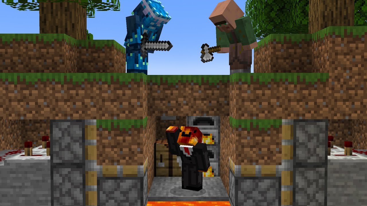 Minecraft Trapper VS 2 Hunters - YouTube