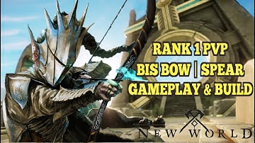 New World Rank 1 Insane PvP Gameplay & Build - BIS Bow / Spear  pt IV