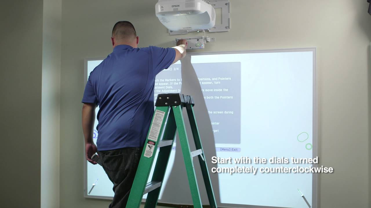 Epson BrightLink Pro 1430Wi Calibrating the Interactive Display YouTube