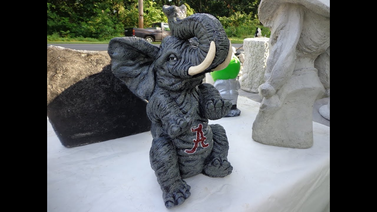 PAINTING A CONCRETE ELEPHANT part one - YouTube