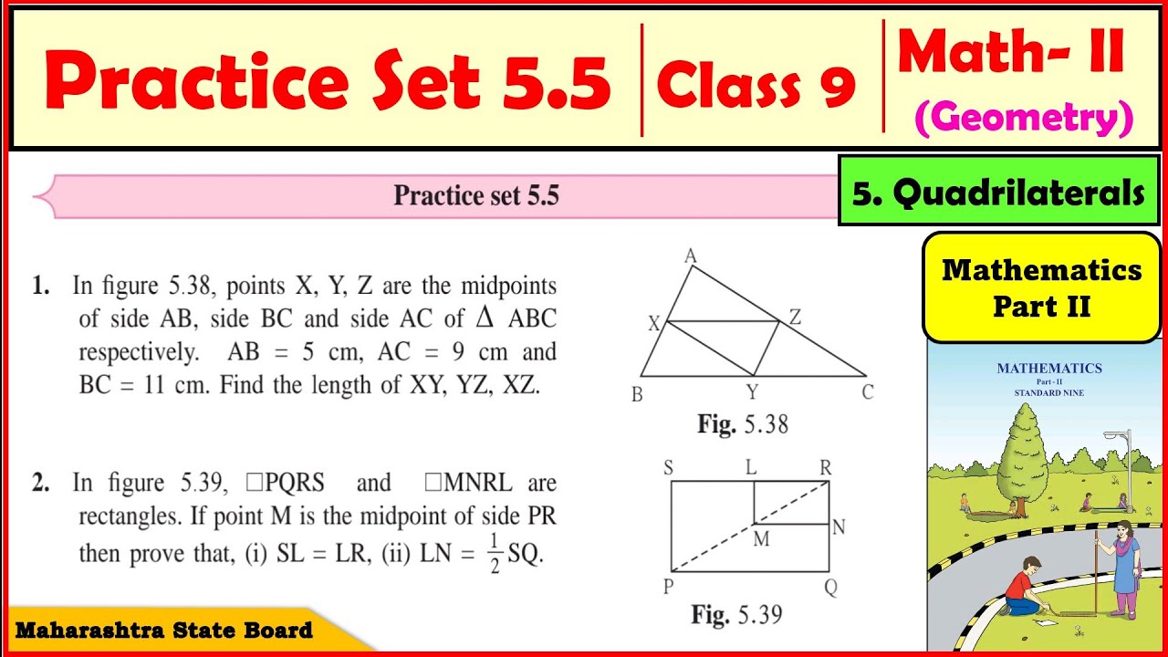 Practice set 5.5 Class 9 Maths 2 | 9th standard Geometry chapter 5 ...