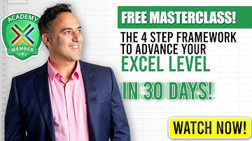 FREE EXCEL MASTERCLASS: Advance Your Excel Level Within 30 Days!