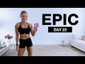 Day 23 of EPIC | Glutes and Abs Workout [DUMBBELL NO REPEAT]