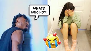 CRYING WITH THE DOOR LOCKED!! *PRANK*