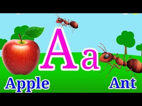 radha kids tv। kids learning। Atoz।ABCd Alphabet। A For Apple B for boy ...