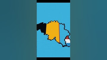 Mega Scale Benelux || #shorts #geomapping #geography #maps #minecraft