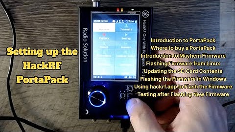 Setting up the HackRF PortaPack