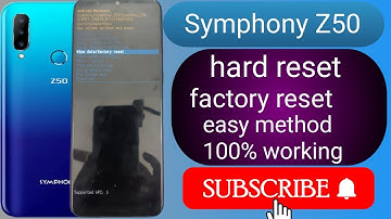 Symphony Z50 hard reset pin/ pattern/password remove 2025.