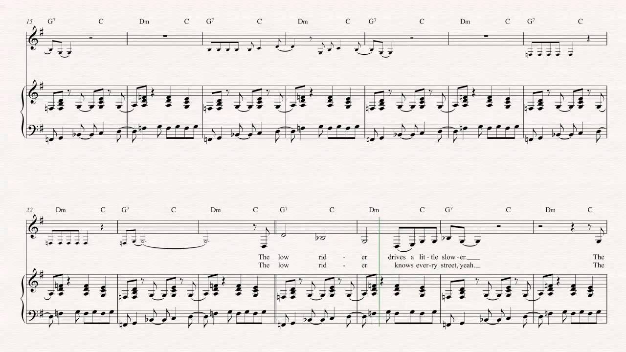 Alto Sax Low Rider War Sheet Music, Chords, & Vocals YouTube