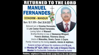 Funeral Mass Of Manuel Fernandes
