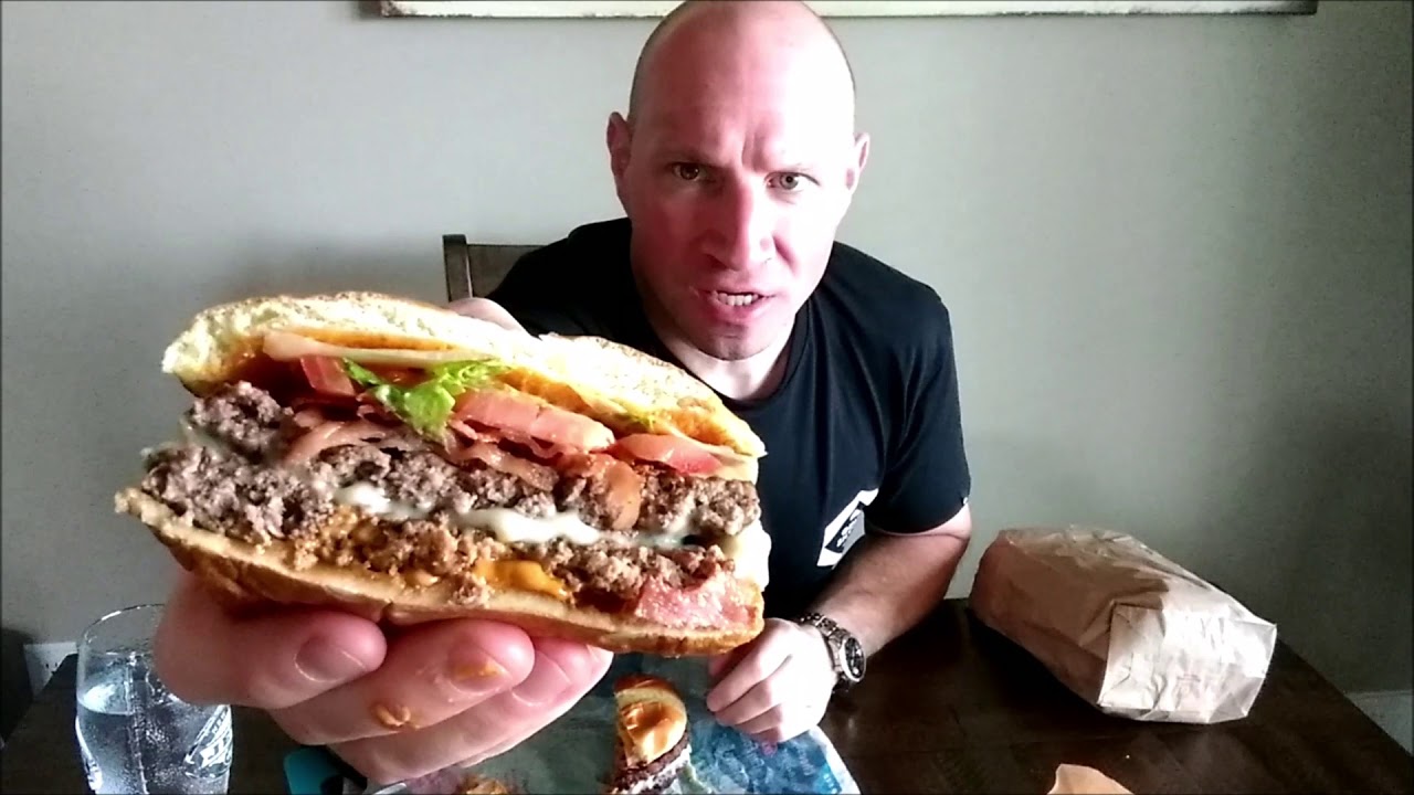 Review #10 Dairy Queen's Flamethrower Burger - YouTube