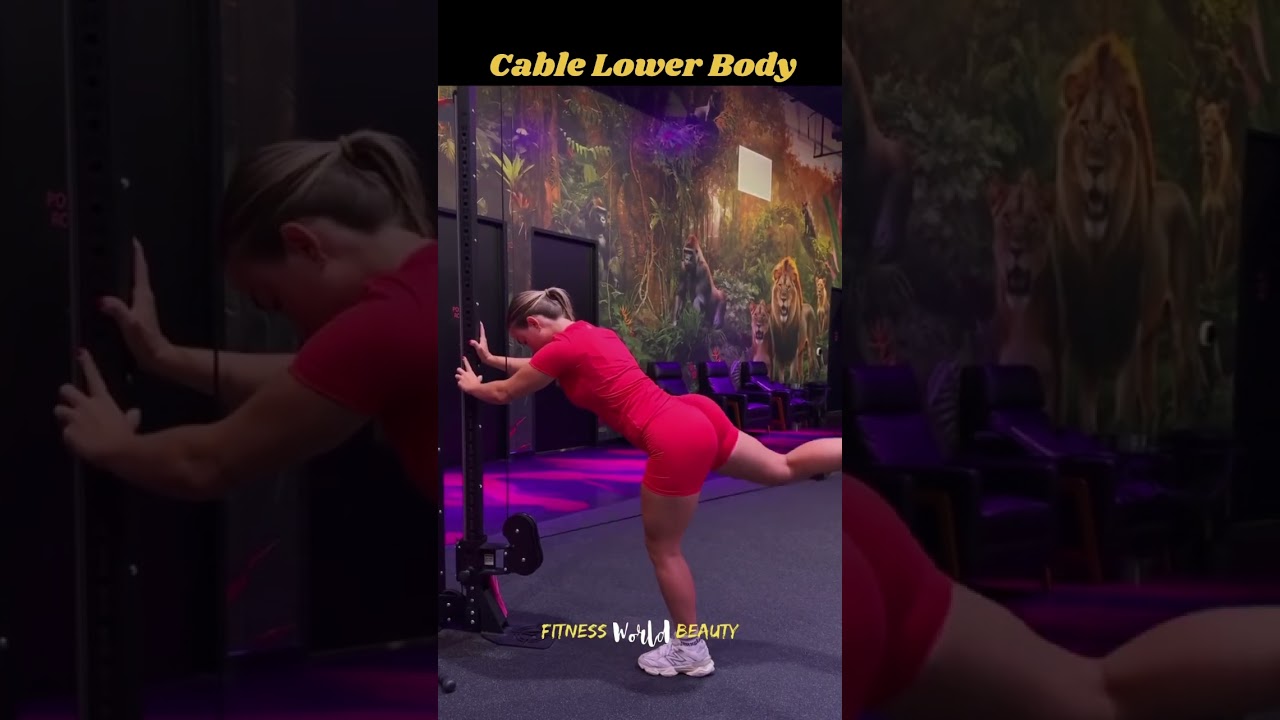 Cable Lower Body Exercise Workout Legs & Glutes Workout Fitness World Beauty 10M 