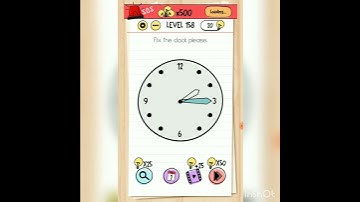 brain test level 158 fix the clock please