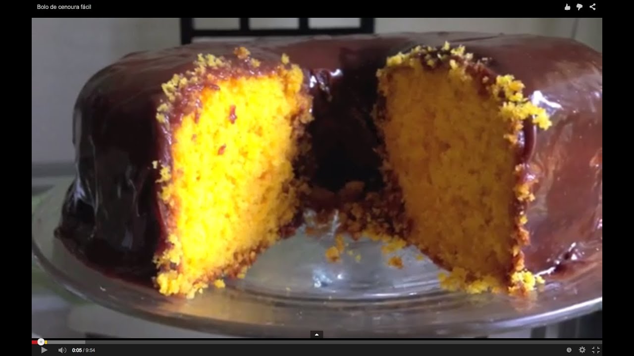 Como fazer bolo de cenoura; veja a receita completa em vídeo, Receita