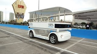 Navia self-driving shuttle at CES 2014 | Consumer Reports